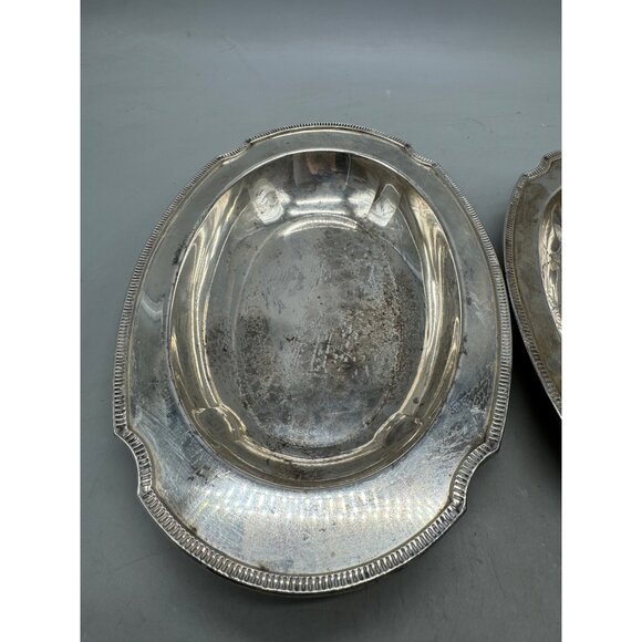 Vintage Oval Serving Bowls With Ornate Rim Detailing Set Of 2 oval 11.5" READ - Picture 4 of 16